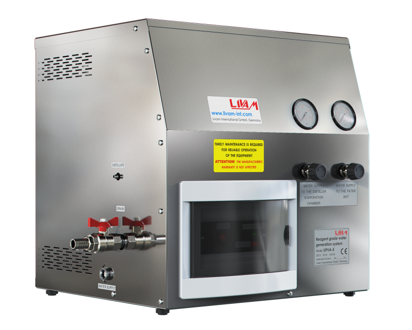 Dispositivo de producción del agua de calidad analítica UPVA-5